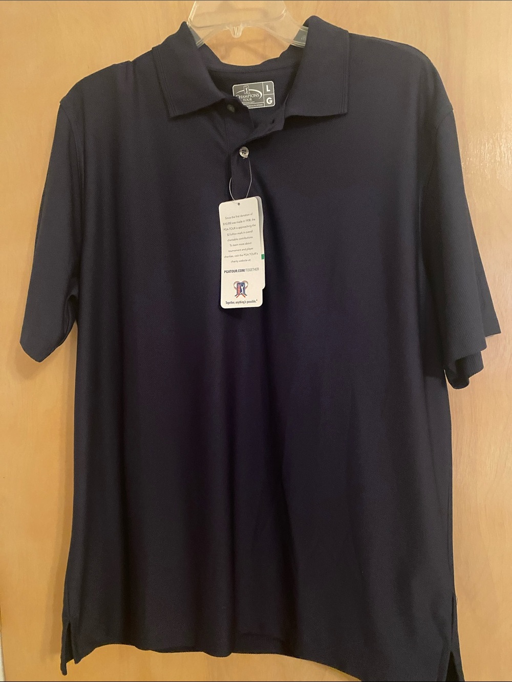 NWT Champion Tour Navy Blue Short-Sleeve Polo